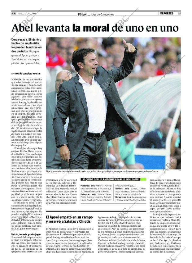 ABC MADRID 14-09-2009 página 85