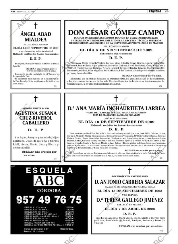 ABC CORDOBA 15-09-2009 página 69