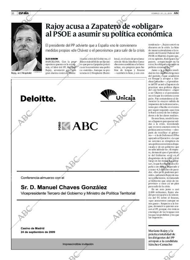 ABC MADRID 20-09-2009 página 20