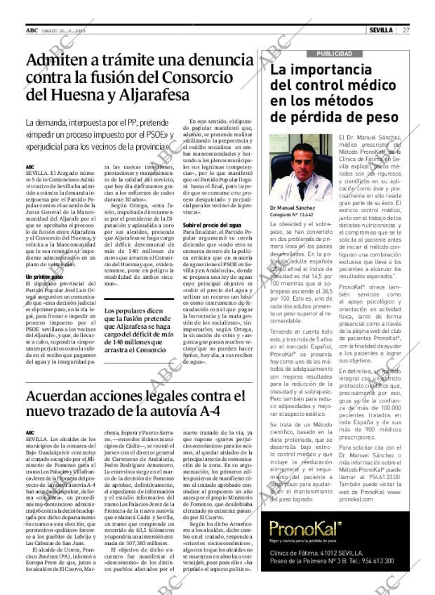 ABC SEVILLA 26-09-2009 página 27