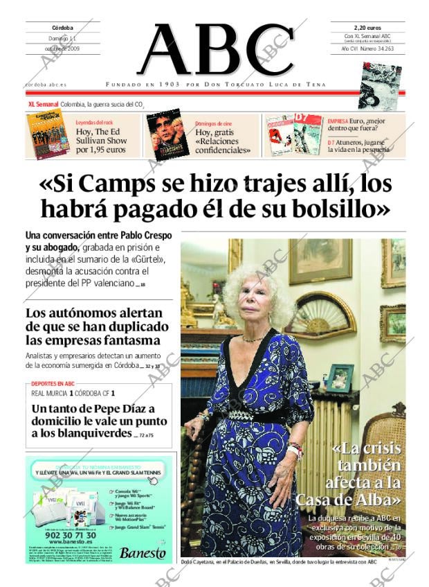 ABC CORDOBA 11-10-2009 página 1