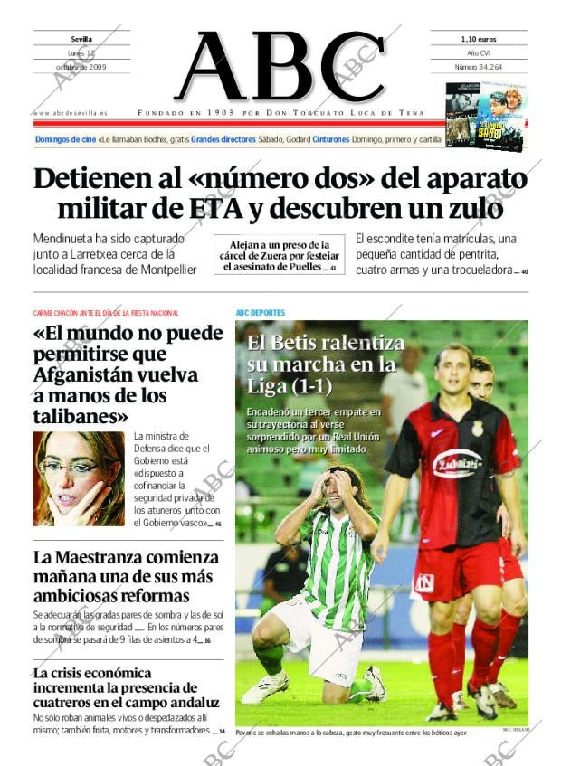 ABC SEVILLA 12-10-2009 página 1