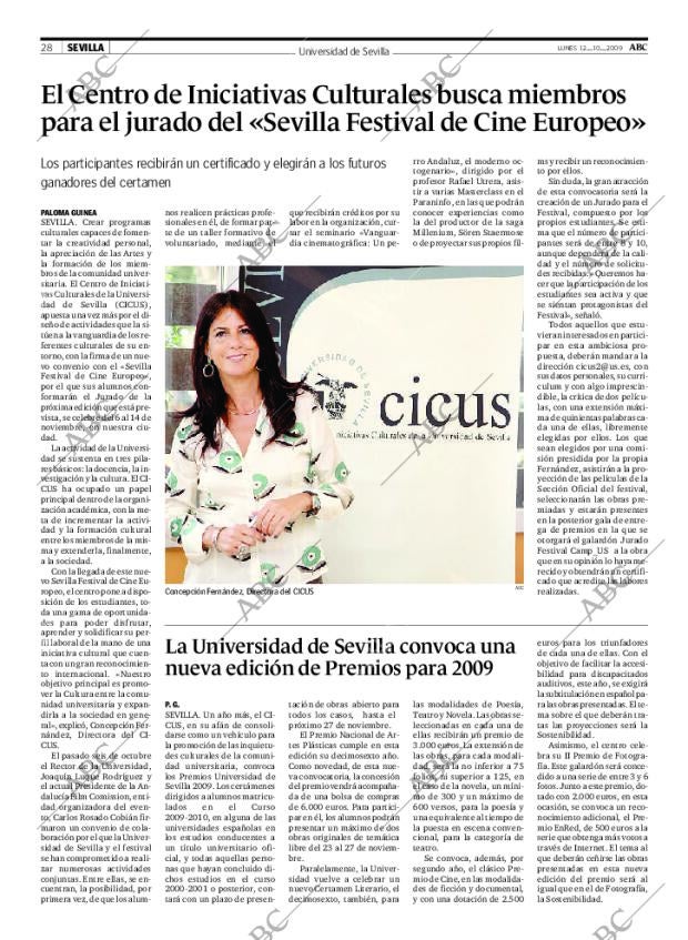 ABC SEVILLA 12-10-2009 página 28