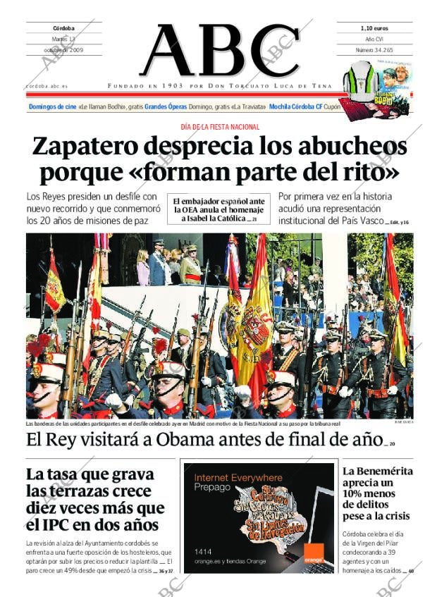 ABC CORDOBA 13-10-2009 página 1