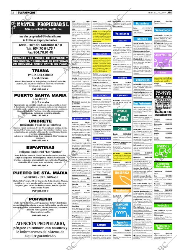 ABC SEVILLA 15-10-2009 página 78