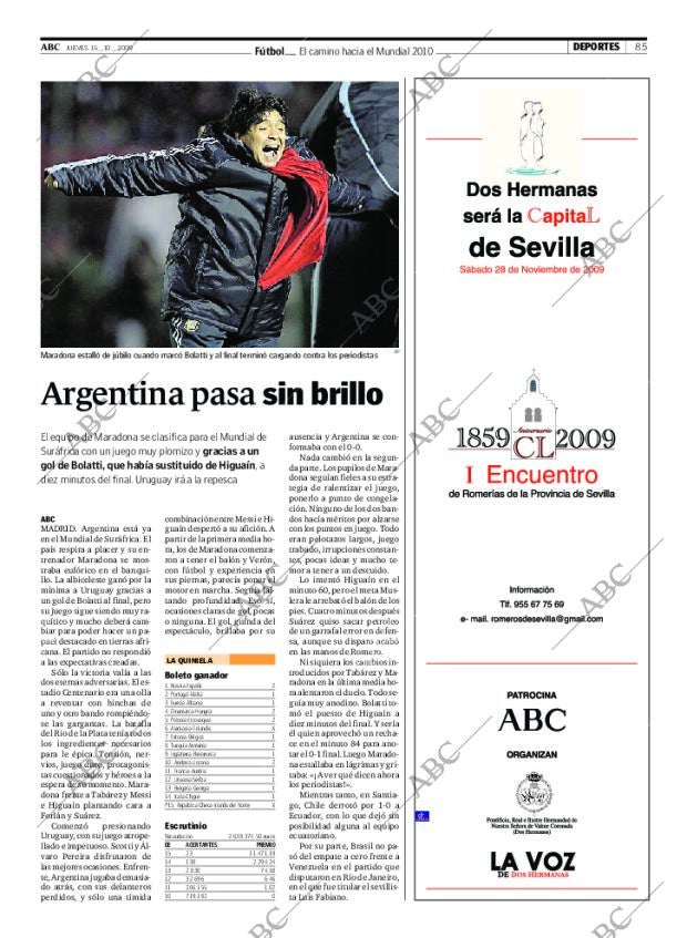 ABC SEVILLA 15-10-2009 página 85