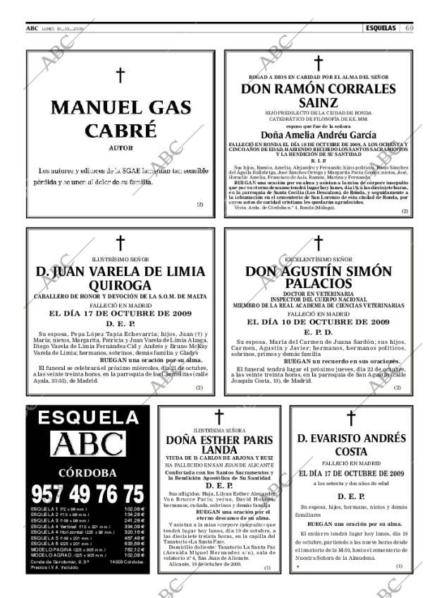 ABC CORDOBA 19-10-2009 página 69