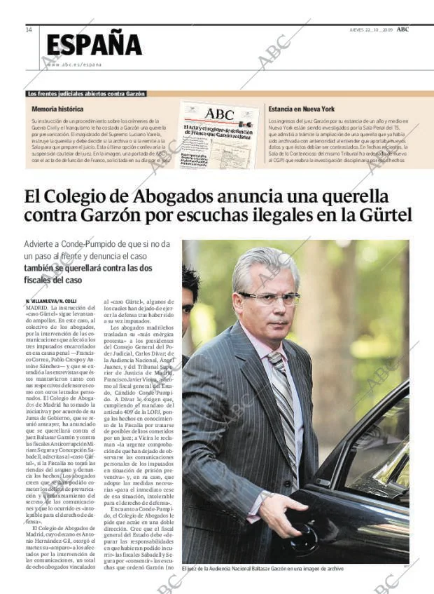 ABC MADRID 22-10-2009 página 14
