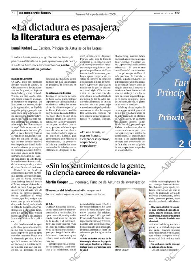 ABC MADRID 22-10-2009 página 70