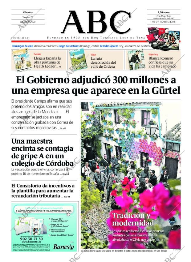ABC CORDOBA 23-10-2009 página 1