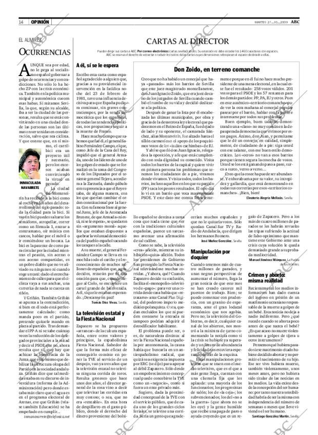 ABC SEVILLA 27-10-2009 página 14