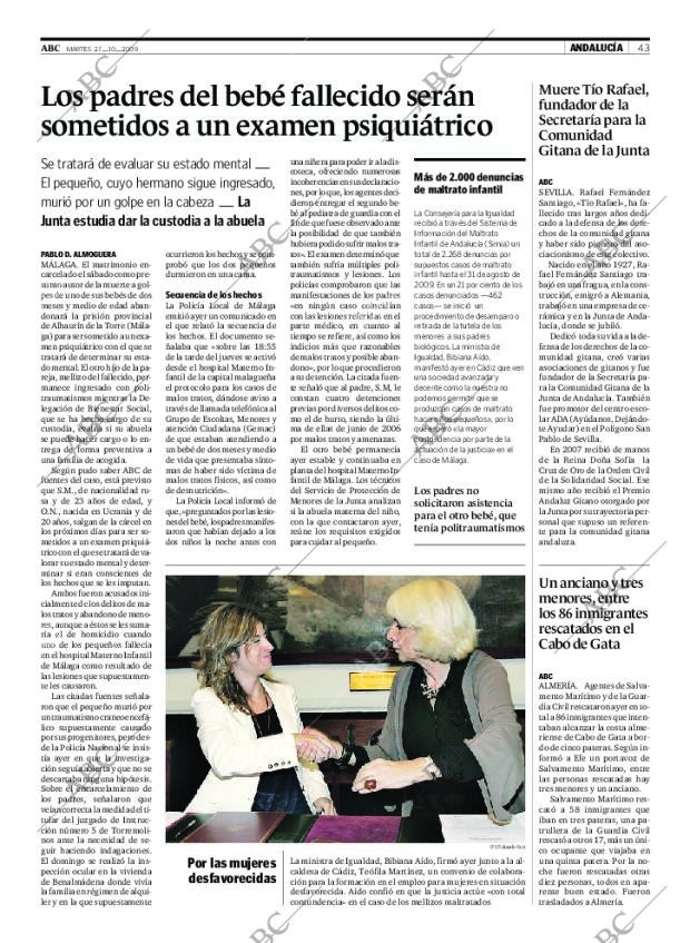 ABC SEVILLA 27-10-2009 página 43