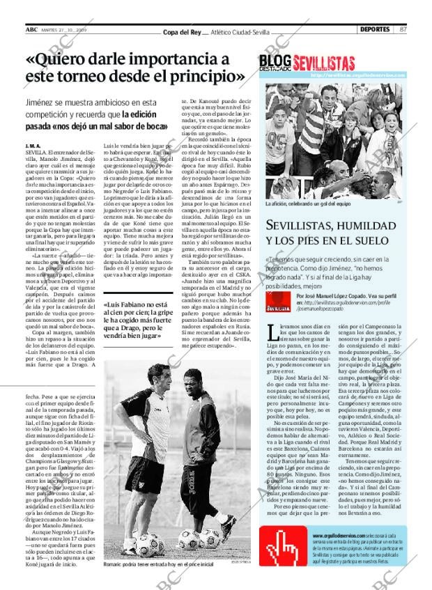 ABC SEVILLA 27-10-2009 página 87