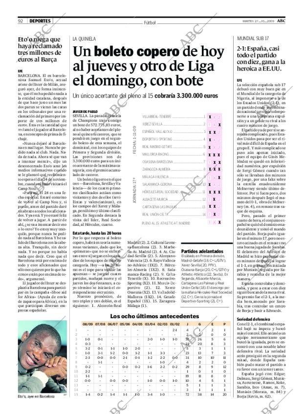ABC SEVILLA 27-10-2009 página 92