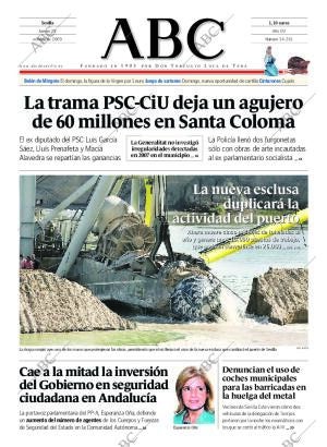 ABC SEVILLA 29-10-2009 página 1