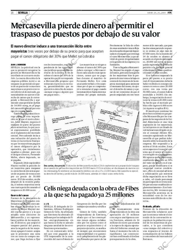 ABC SEVILLA 29-10-2009 página 18