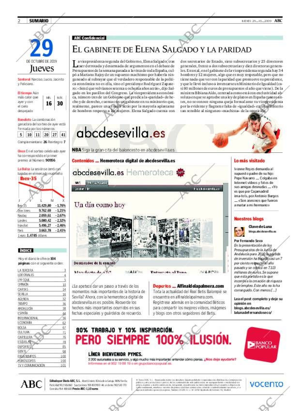 ABC SEVILLA 29-10-2009 página 2