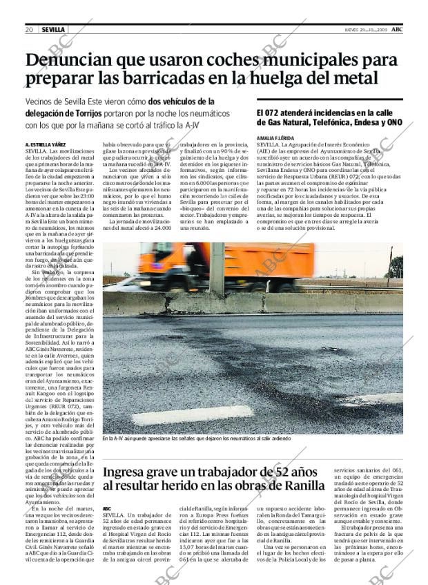 ABC SEVILLA 29-10-2009 página 20