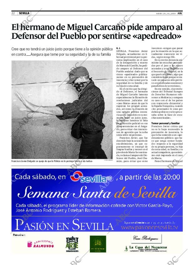 ABC SEVILLA 29-10-2009 página 22