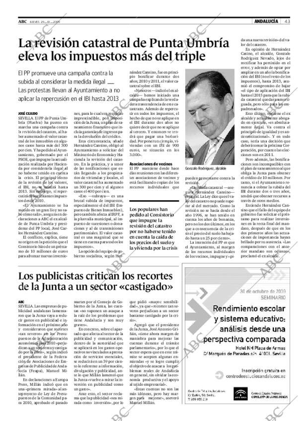ABC SEVILLA 29-10-2009 página 43