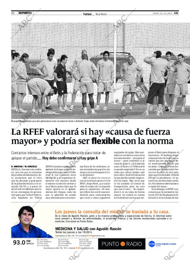 ABC SEVILLA 29-10-2009 página 86