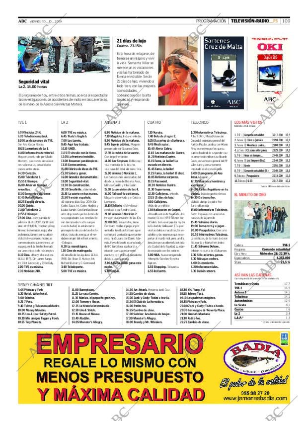 ABC SEVILLA 30-10-2009 página 109