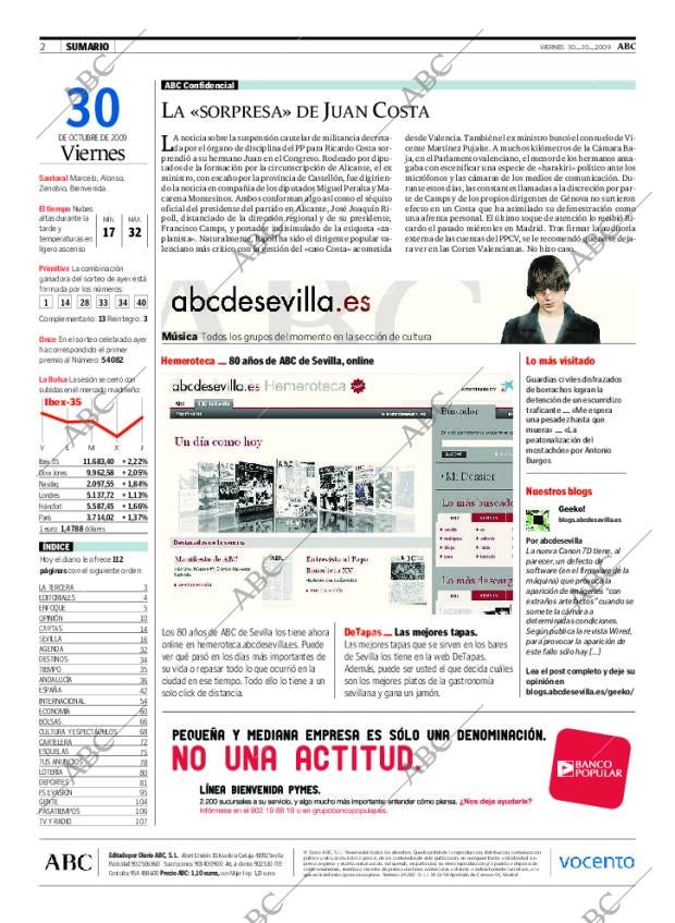 ABC SEVILLA 30-10-2009 página 2