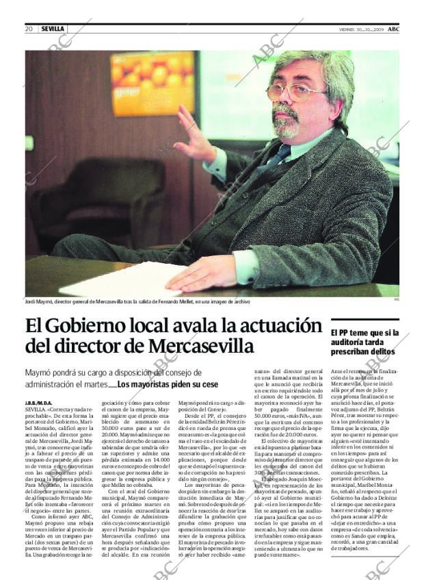 ABC SEVILLA 30-10-2009 página 20
