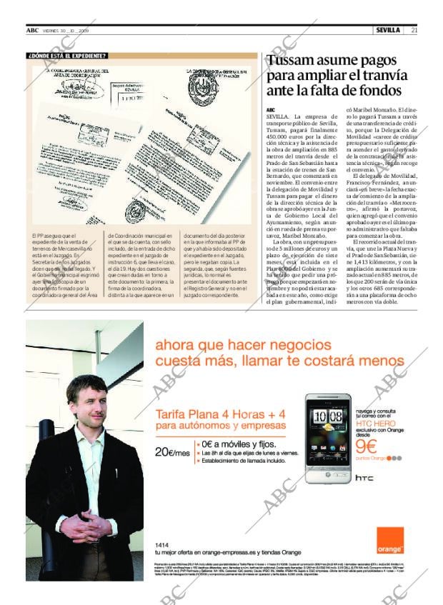ABC SEVILLA 30-10-2009 página 21
