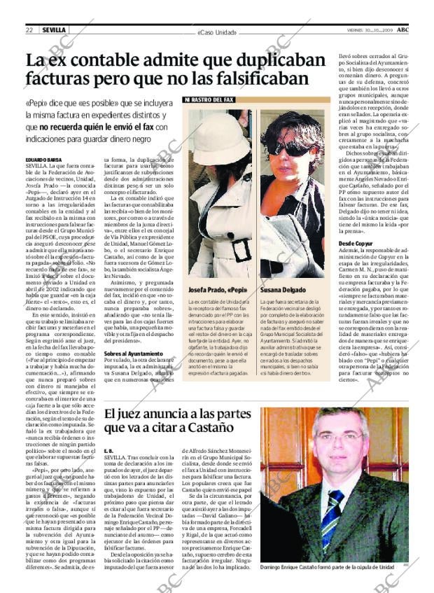 ABC SEVILLA 30-10-2009 página 22