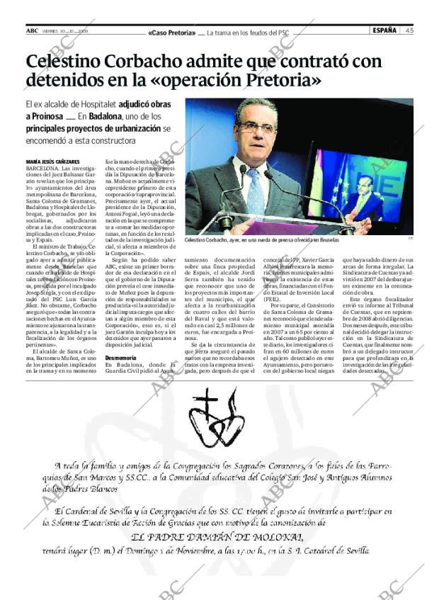ABC SEVILLA 30-10-2009 página 45