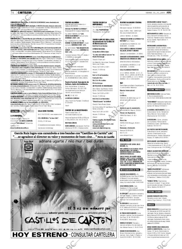 ABC SEVILLA 30-10-2009 página 74