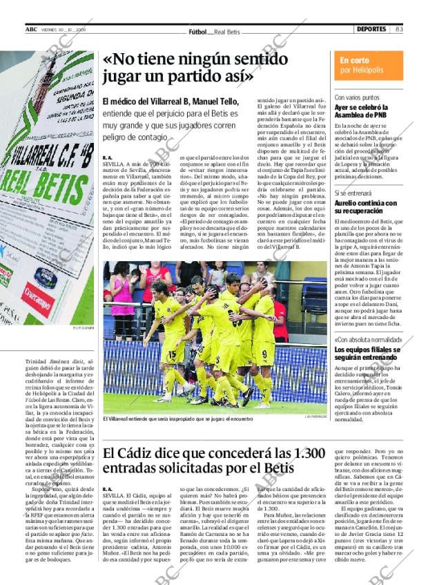 ABC SEVILLA 30-10-2009 página 83