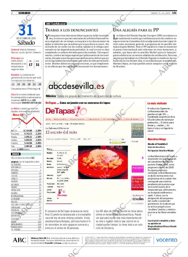 ABC SEVILLA 31-10-2009 página 2