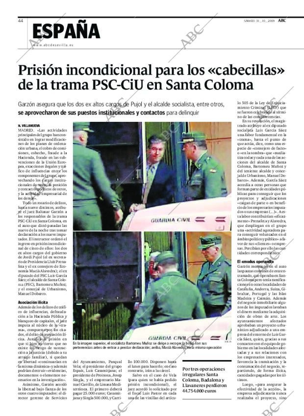 ABC SEVILLA 31-10-2009 página 44