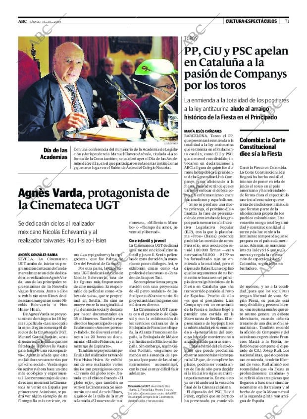 ABC SEVILLA 31-10-2009 página 71