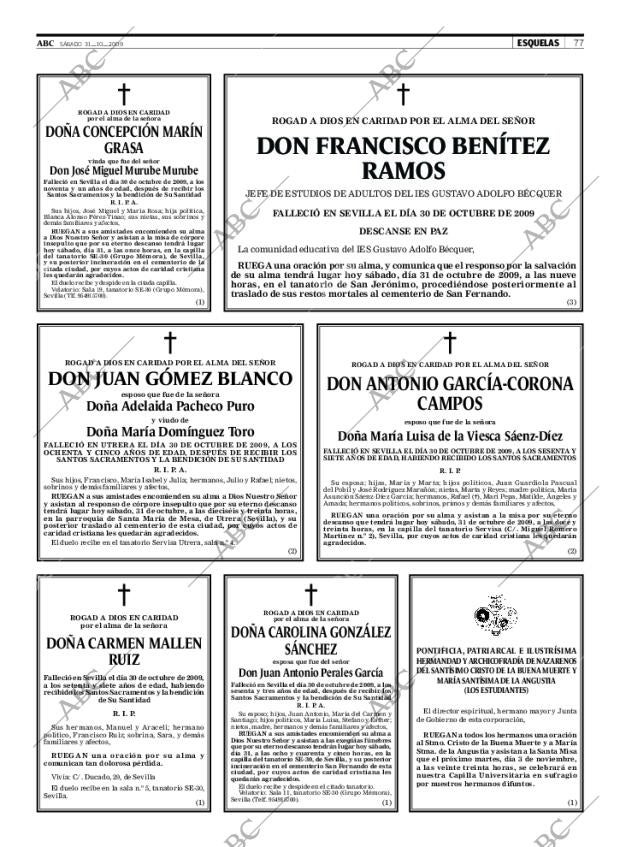 ABC SEVILLA 31-10-2009 página 77