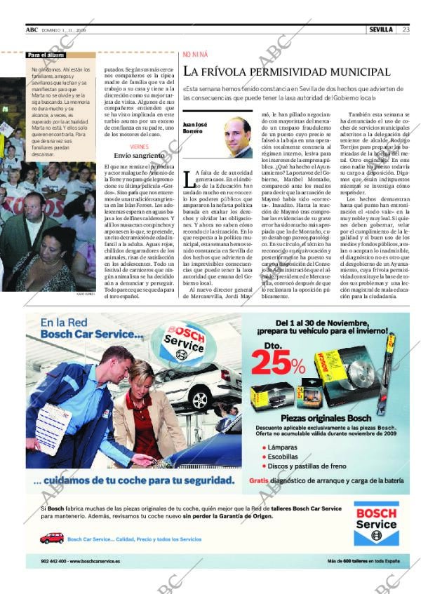 ABC SEVILLA 01-11-2009 página 23
