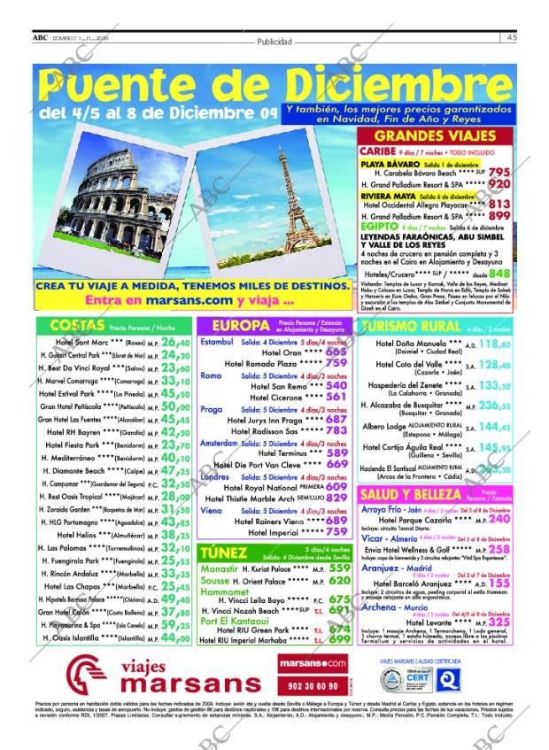 ABC SEVILLA 01-11-2009 página 45
