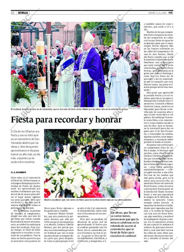 ABC SEVILLA 03-11-2009 página 20
