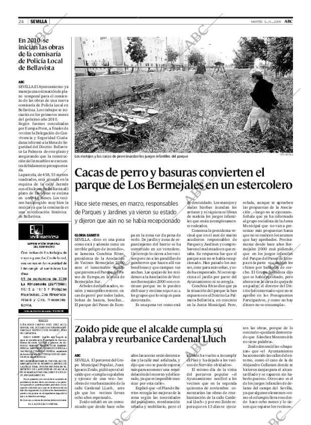ABC SEVILLA 03-11-2009 página 24