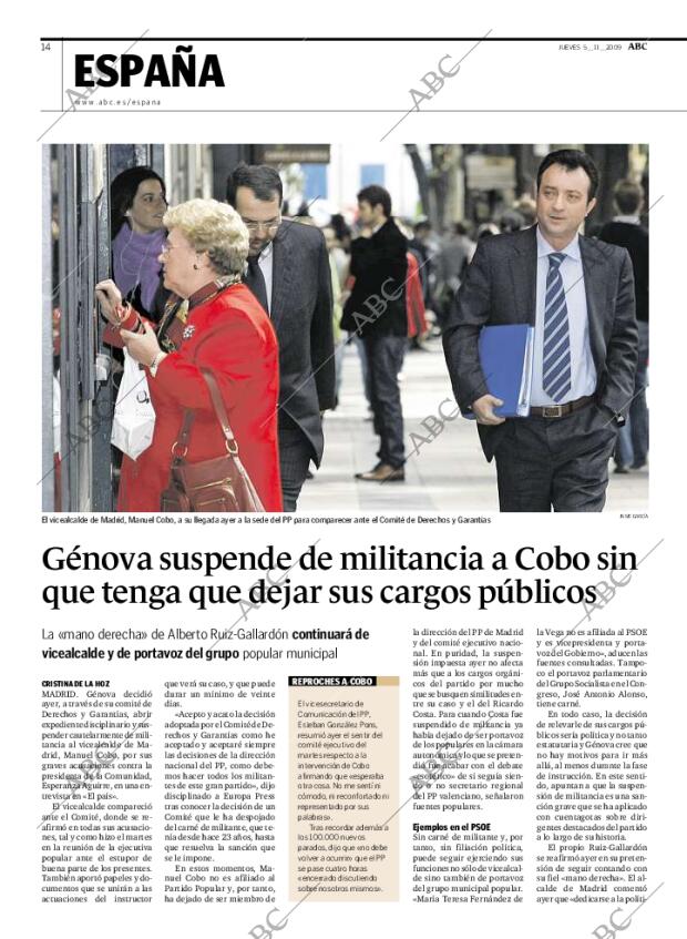 ABC MADRID 05-11-2009 página 14