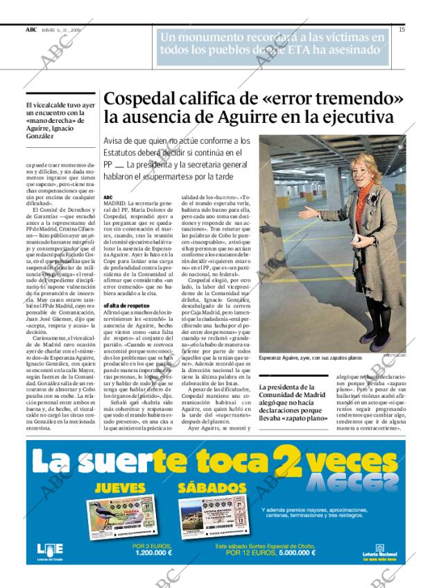 ABC MADRID 05-11-2009 página 15