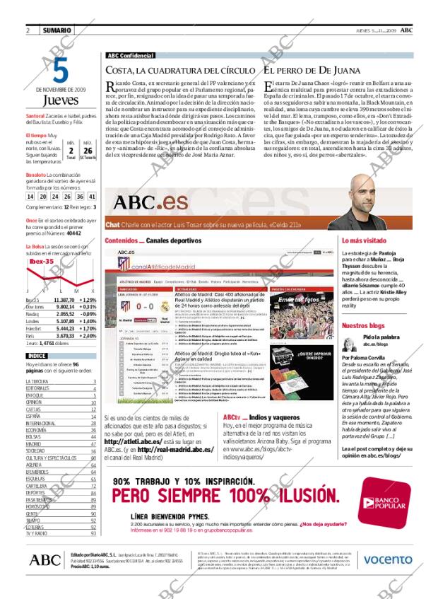 ABC MADRID 05-11-2009 página 2