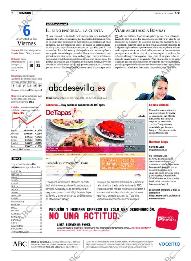 ABC SEVILLA 06-11-2009 página 2