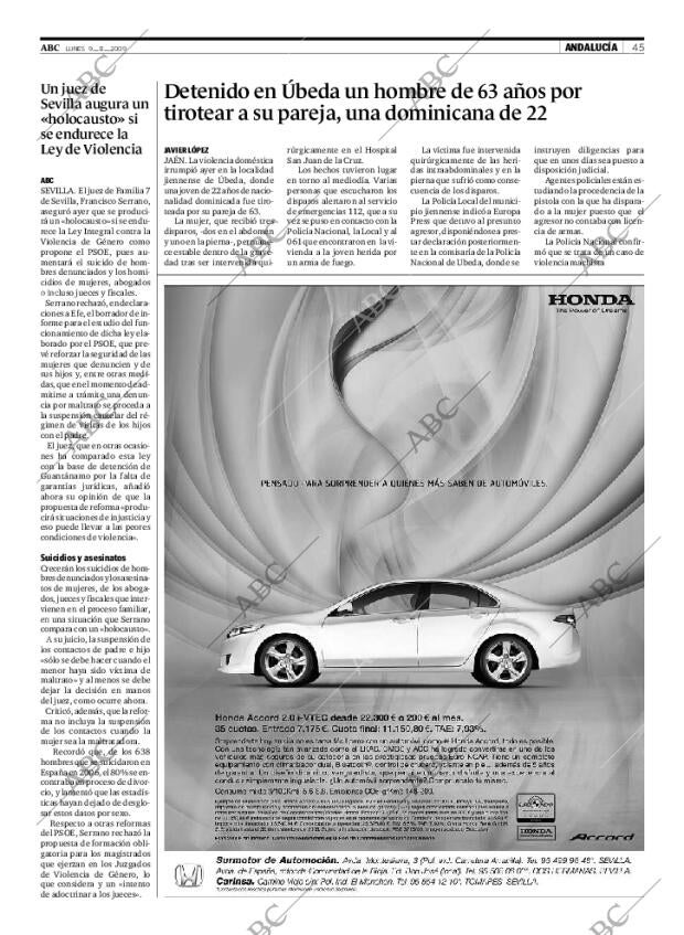 ABC SEVILLA 09-11-2009 página 45