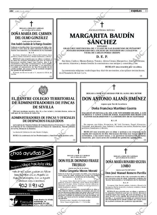 ABC SEVILLA 09-11-2009 página 85