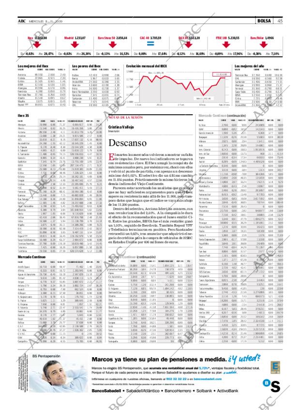 ABC MADRID 11-11-2009 página 45