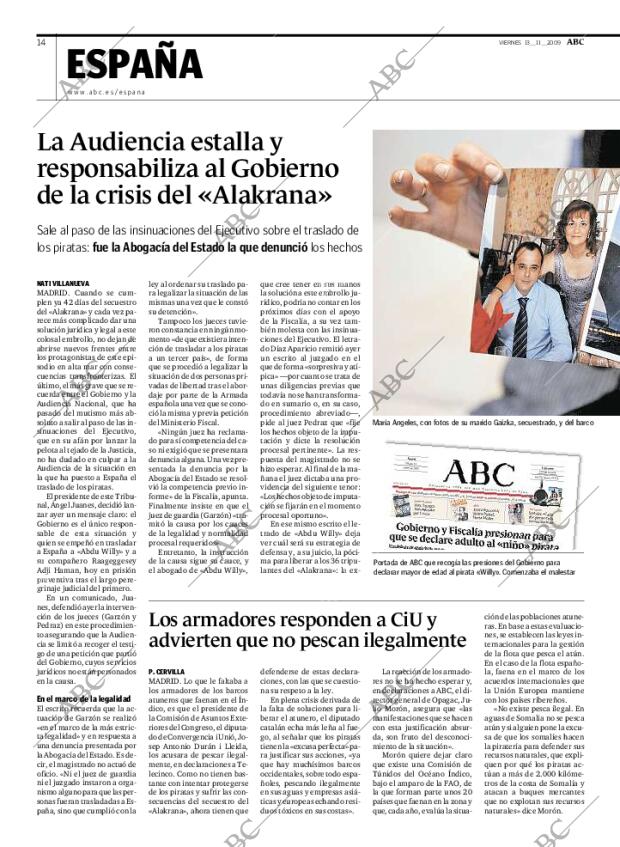 ABC MADRID 13-11-2009 página 14