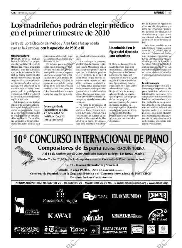 ABC MADRID 13-11-2009 página 49